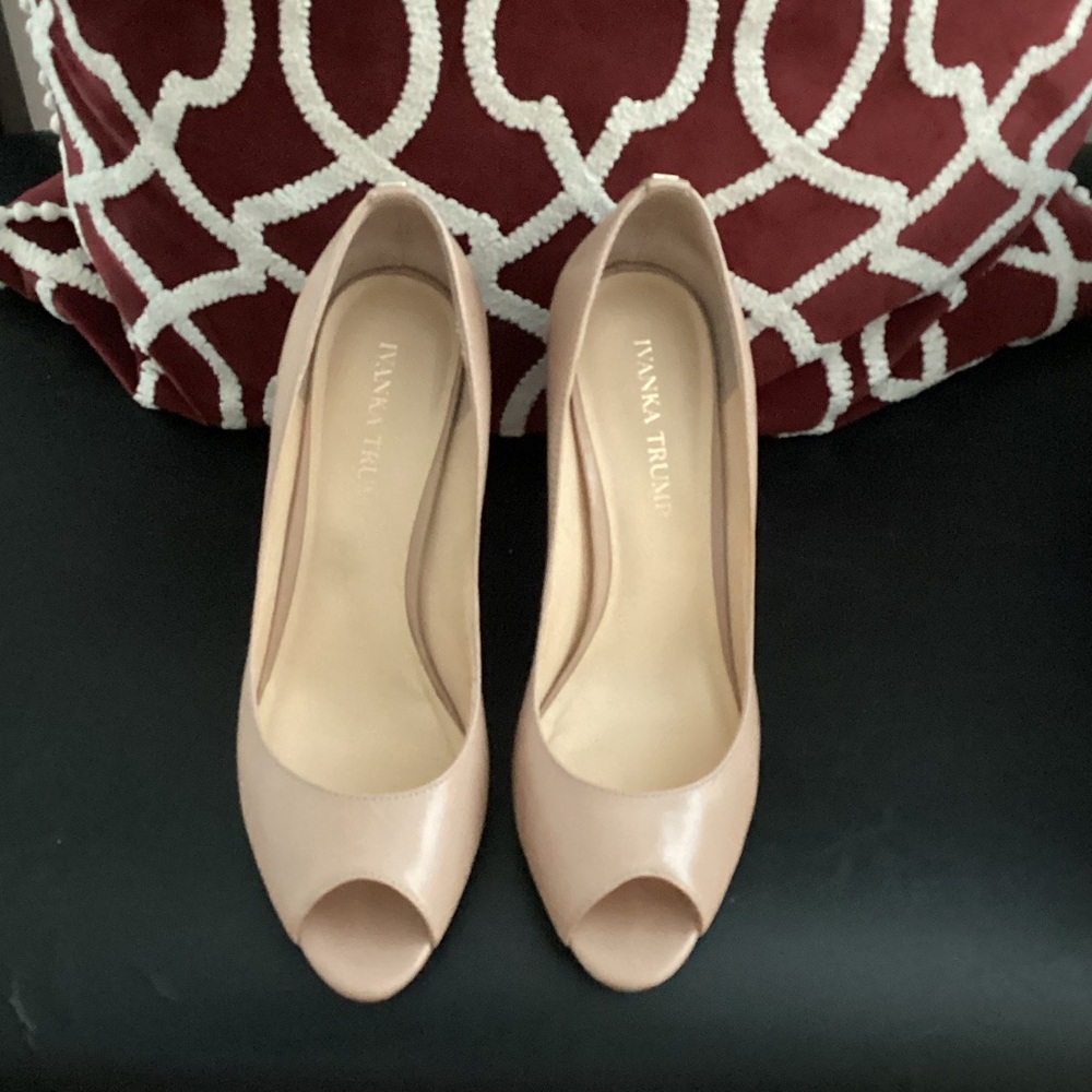 Ivanka Trump Nude Peep Toe Heels